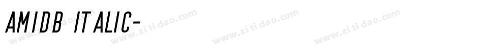 AmiDB Italic字体转换